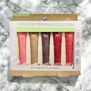 5-Pc Lip Butter Balm Collection - Assorted Shades (Pink, Nude, Brown, Red)